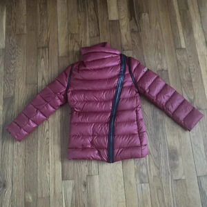 Mackage Girls 2- in- 1 Lightweight Down Jacket/Vest Front Leather Size 8